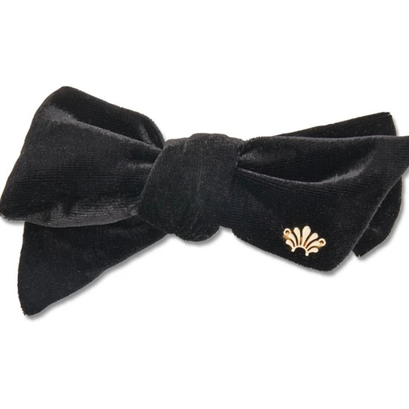 LELE SADOUGHI Black Velvet Ribbon Bow Tie Barrette main image 4